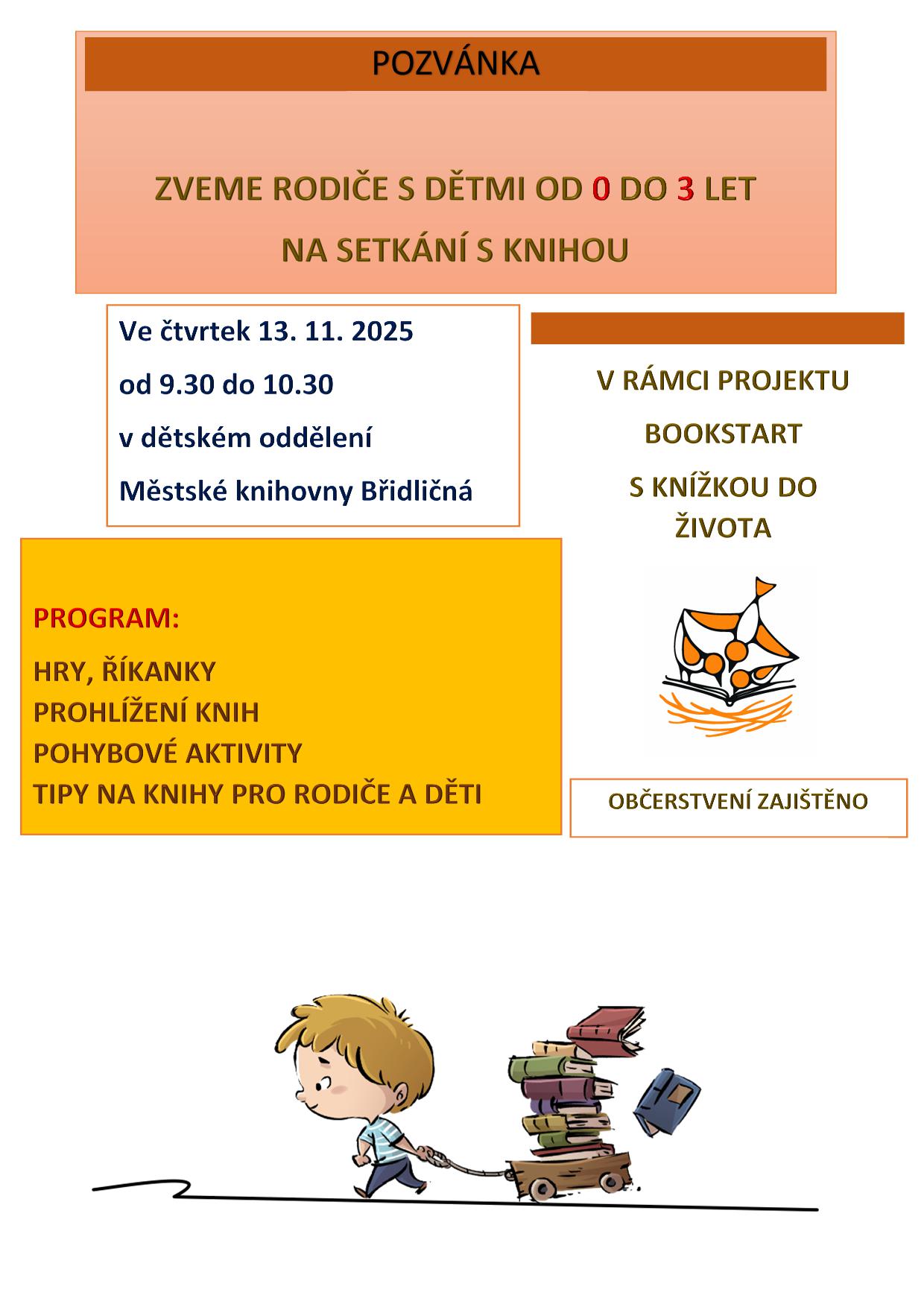 POZVÁNKA BOOKSTART PRO DĚTI 0 3 ROKY