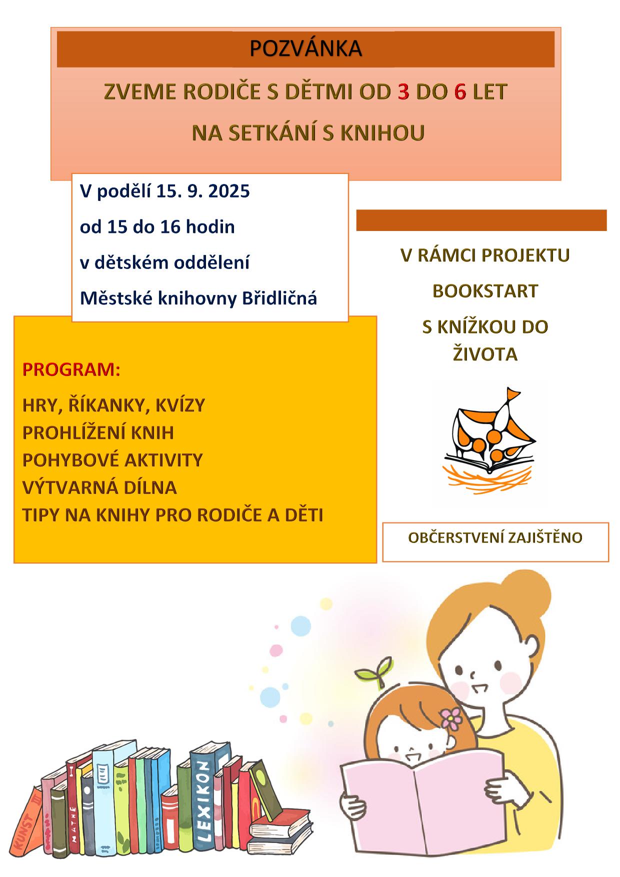 POZVÁNKA BOOKSTART PRO DĚTI 3 6 let