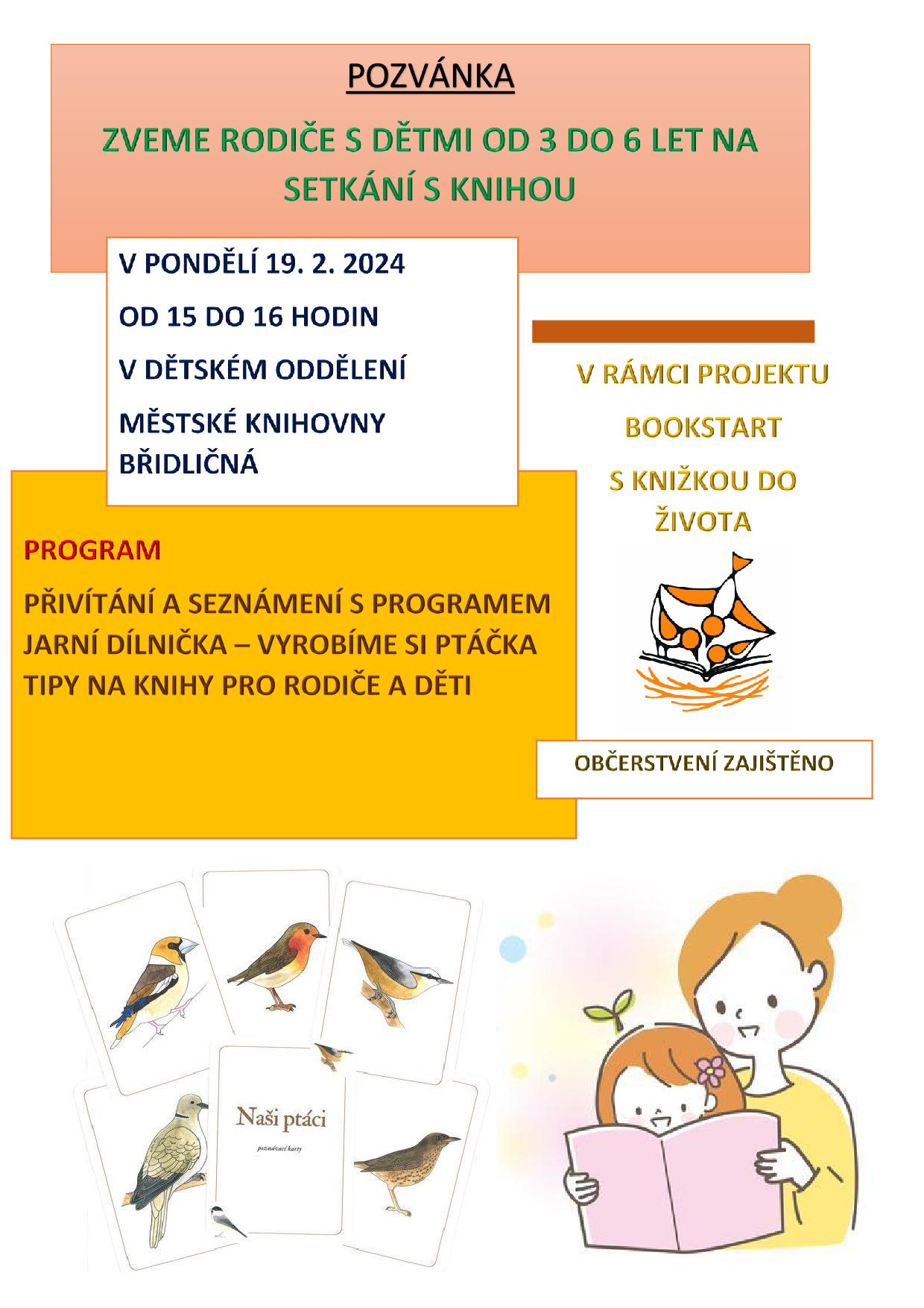 POZVÁNKA bookstart ÚNOR 2024