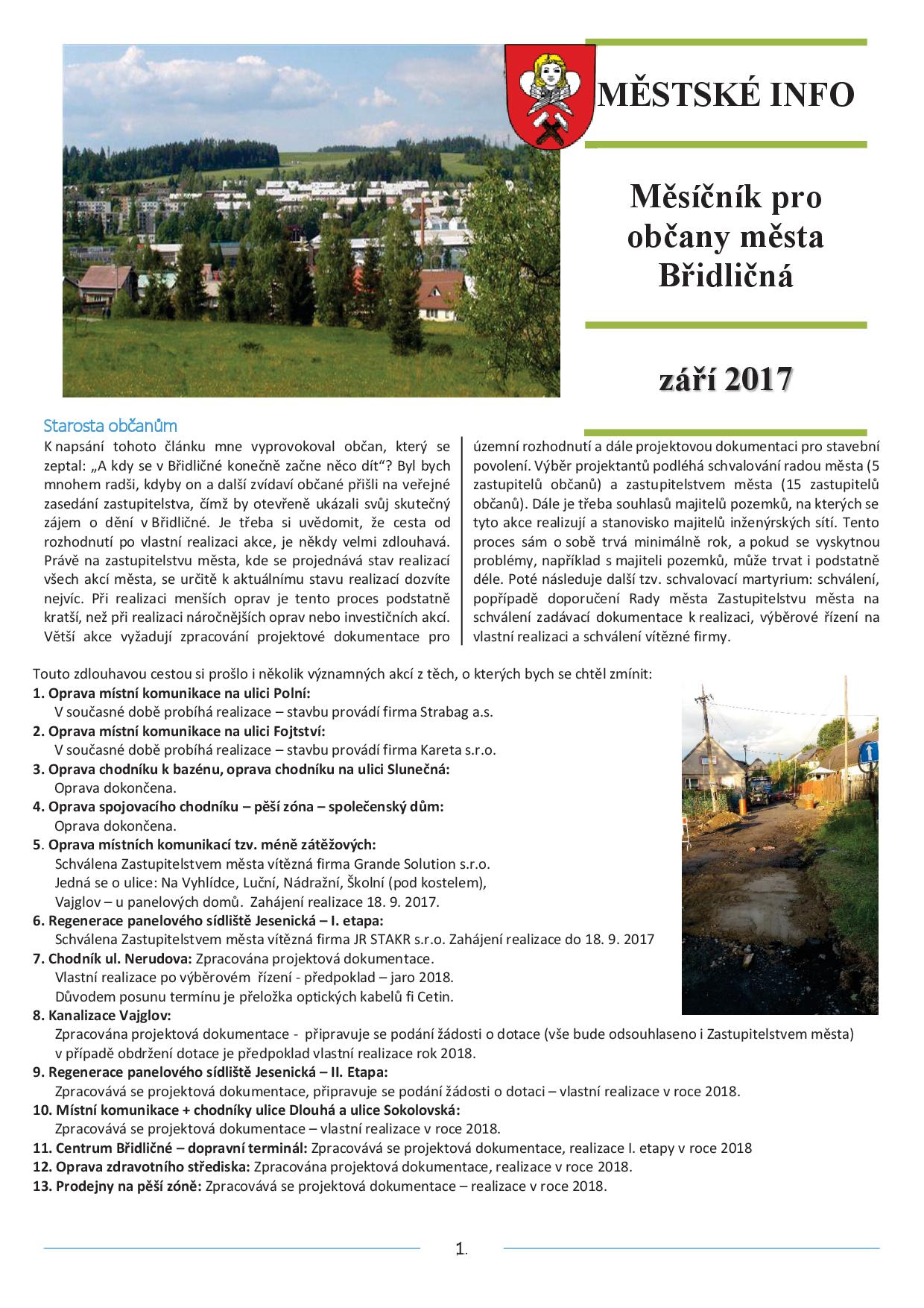 MĚSTSKÉ INFO WEB ZÁŘÍ