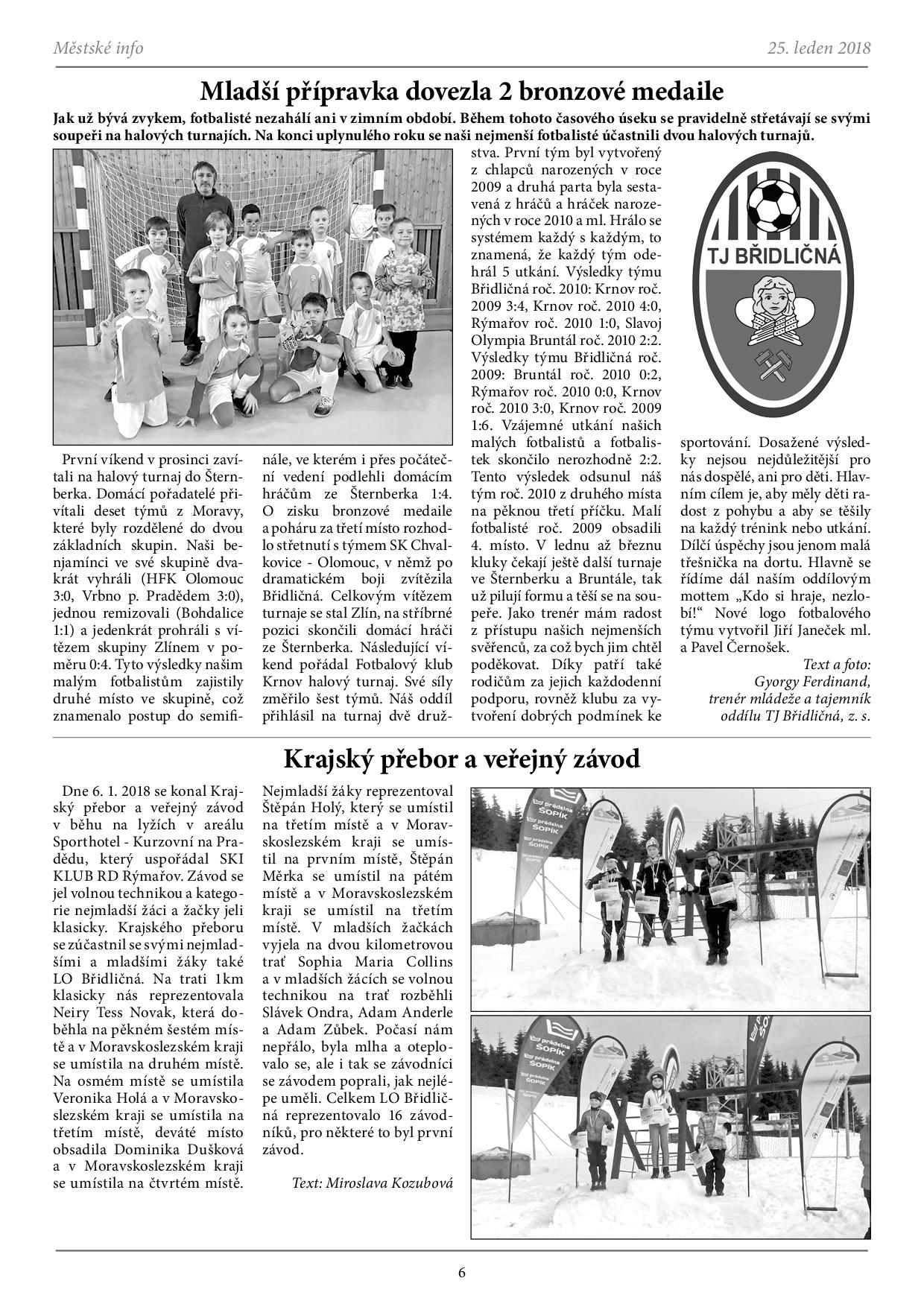 Info Břidličná leden 20186